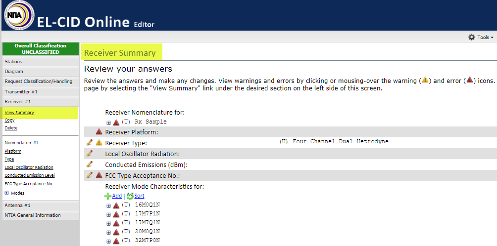 View Summary Example